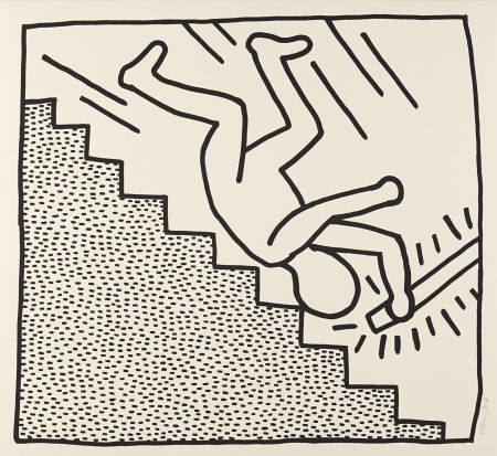 Serigrafia Haring - Untitled (Plate 16) from The Blueprint Drawings