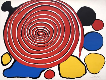 Litografia Calder - Untitled (Red Spiral)