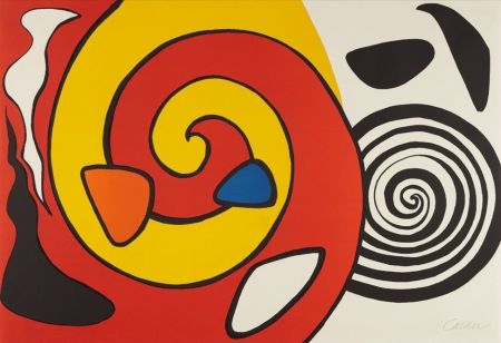 Litografia Calder - Untitled (Spirals and Forms)