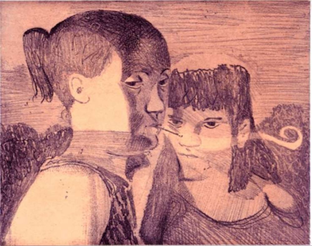 Incisione Bollinger - Untitled (Twined Gazes)