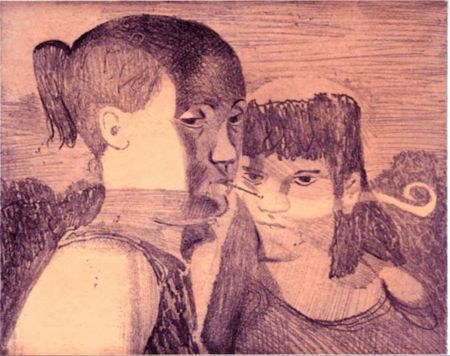 Incisione Bollinger - Untitled (Twined Gazes)