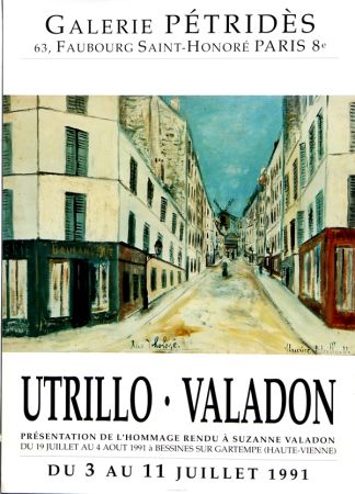 Manifesti Utrillo - Utrillo-Valadon  Rue Tholozé