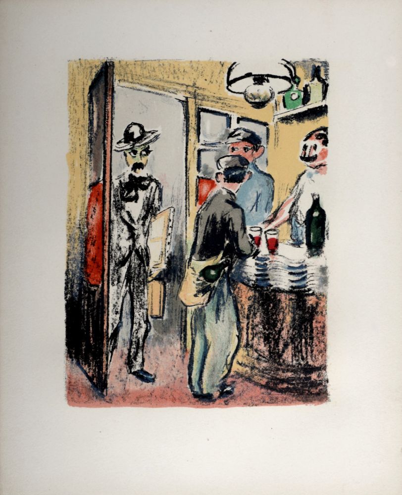Litografia Van Dongen - Utrillo… Litrillo… Deux êtres luttaient en lui, 1949