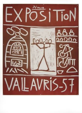Linoincisione Picasso - Vallauris 57