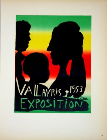 Litografia Picasso - Vallauris Exposition 1953