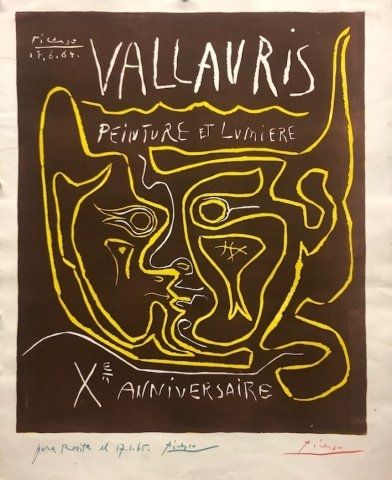 Linoincisione Picasso - Vallauris, peinture et lumière X Anniversaire