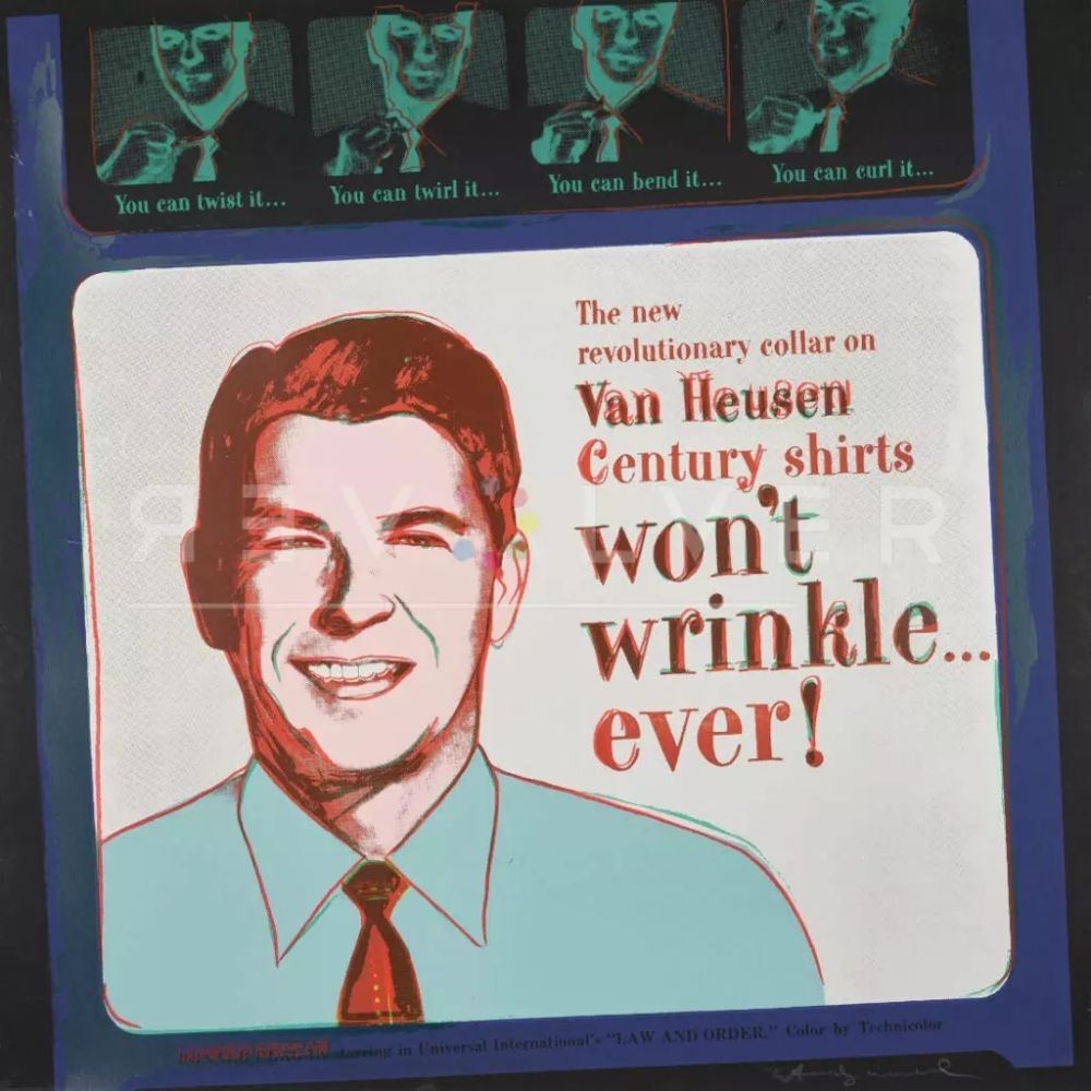 Serigrafia Warhol - Van Heusen (Ronald Regan)