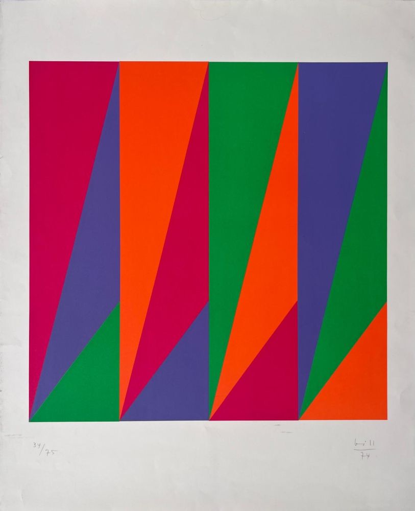 Litografia Bill - Variation en trois couleurs 