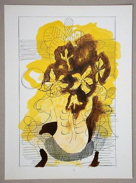 Litografia Braque (After) - Vase jaune