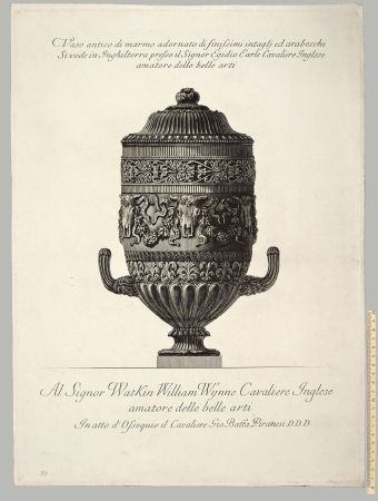 Acquaforte Piranesi - VASO ANTICO DI MARMO ADORNATO DI FINISSIMI INTAGLI ED ARABESCHI