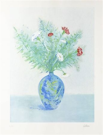 Litografia Liloni - Vaso di fiori