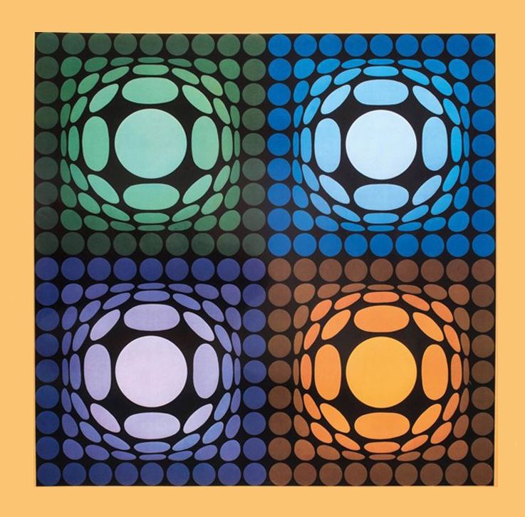 Rotocalcografia Vasarely - '' VEGA BI ARCT ''