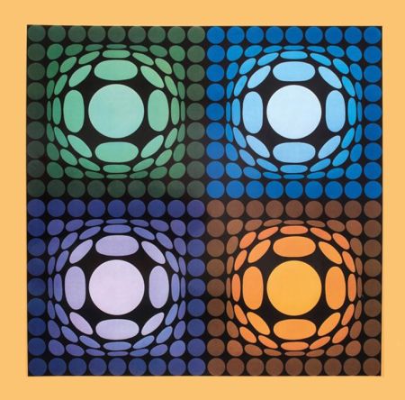 Rotocalcografia Vasarely - '' VEGA BI ARCT ''