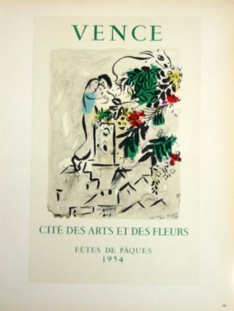 Litografia Chagall - Vence - Cité des Fleurs