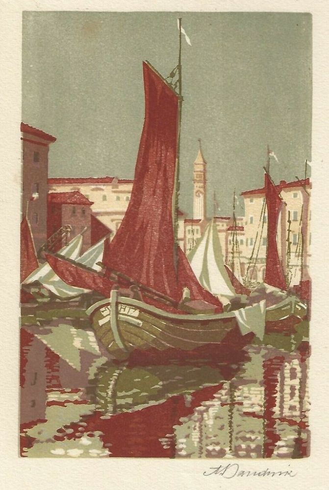 Linoincisione Baudnik - Venedig / Venice