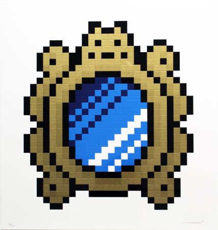 Serigrafia Invader - Versailles (Blue)