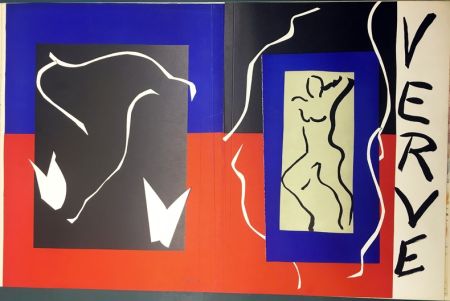 Litografia Matisse - VERVE Vol. I n° 1. COUVERTURE À PLAT À GRANDES MARGES