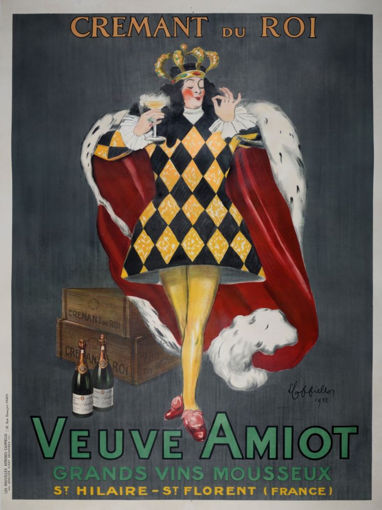 Manifesti Cappiello - Veuve Amiot / Crémant du Roi.