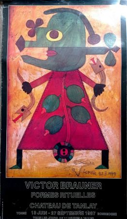 Litografia Brauner - Victor BRAUNER - Formes Rituelles, 1987 - Rare and beautiful lithographic poster