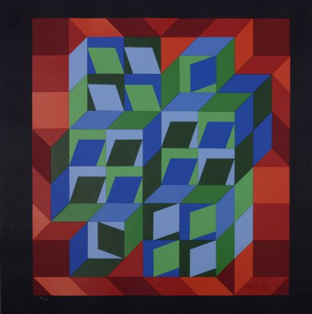 Litografia Vasarely - Victor Vasarely (1906-1997) - Kinetic Composition, 1978 - Hand-signed & numbered!