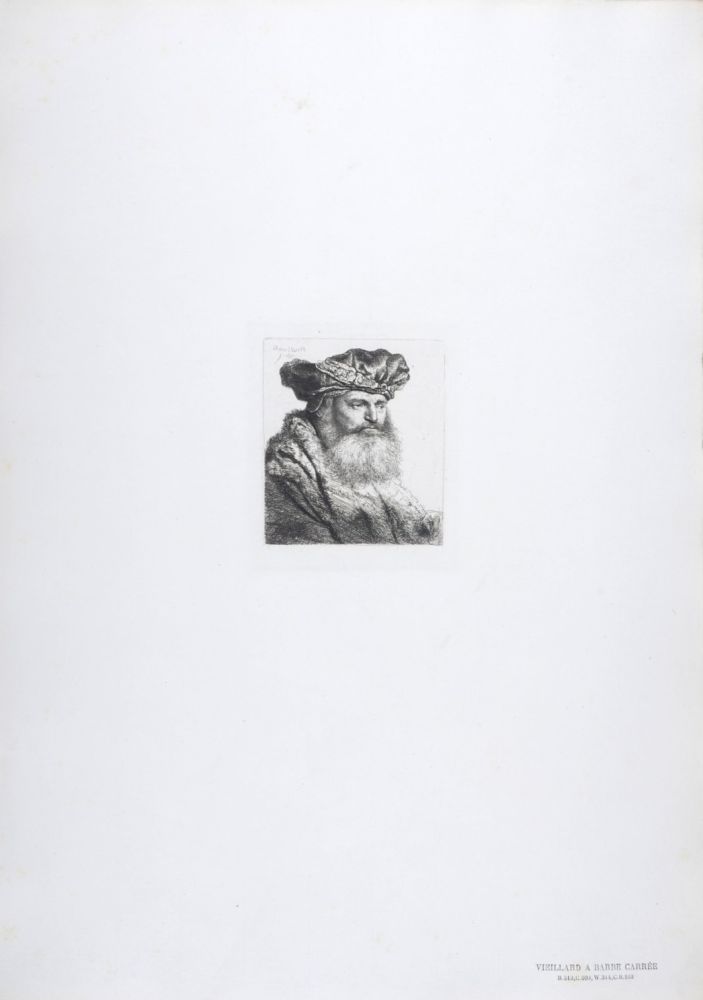 Rotocalcografia Rembrandt - Vieillard a barbe carrée
