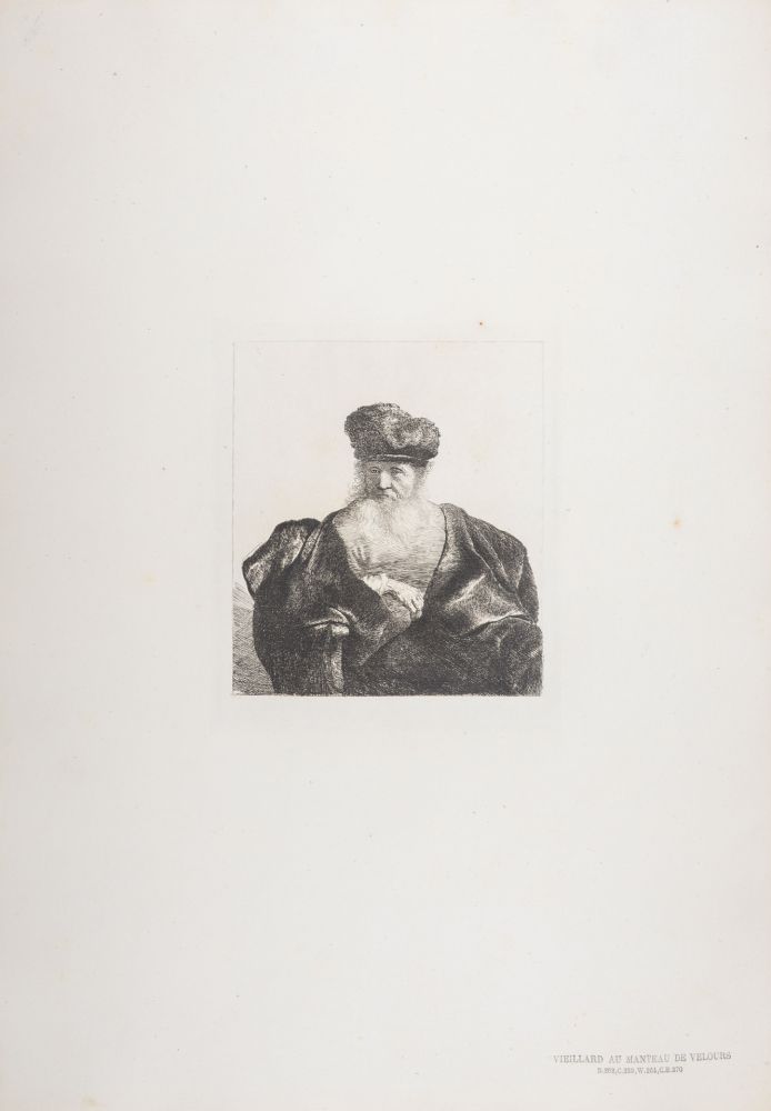 Rotocalcografia Rembrandt - Vieillard au manteau de velours