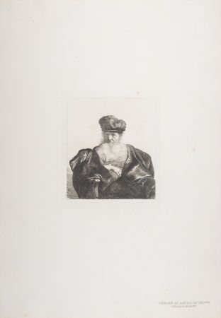 Rotocalcografia Rembrandt - Vieillard au manteau de velours
