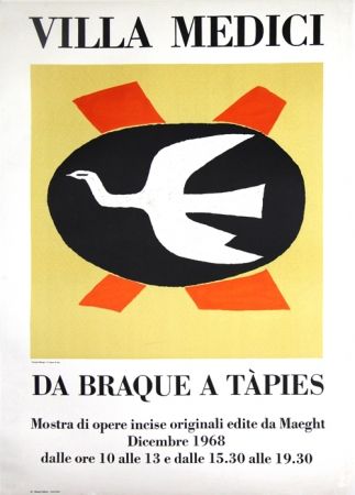 Litografia Braque - Villa Medici  Da Braque A Tapiès