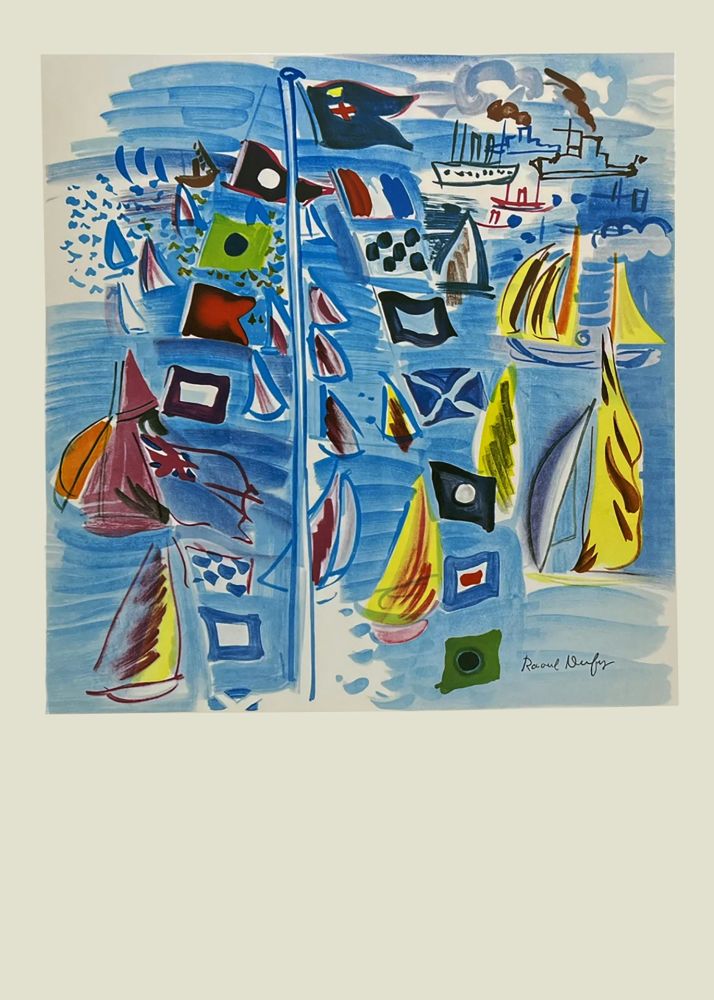 Litografia Dufy - VILLE DE HONFLEUR - HOMMAGE A RAOUL DUFY 1954