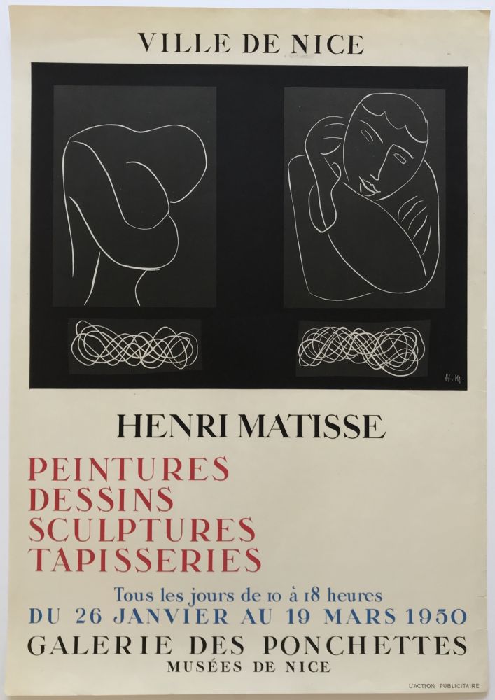 Litografia Matisse - Ville de Nice - Galerie des Ponchettes