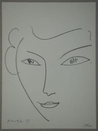 Litografia Matisse - Visage