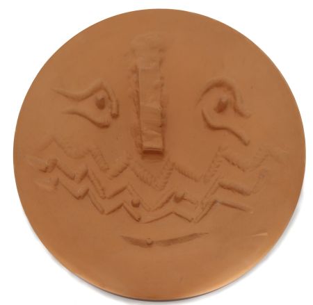 Ceramica Picasso - Visage au masque de chevrons