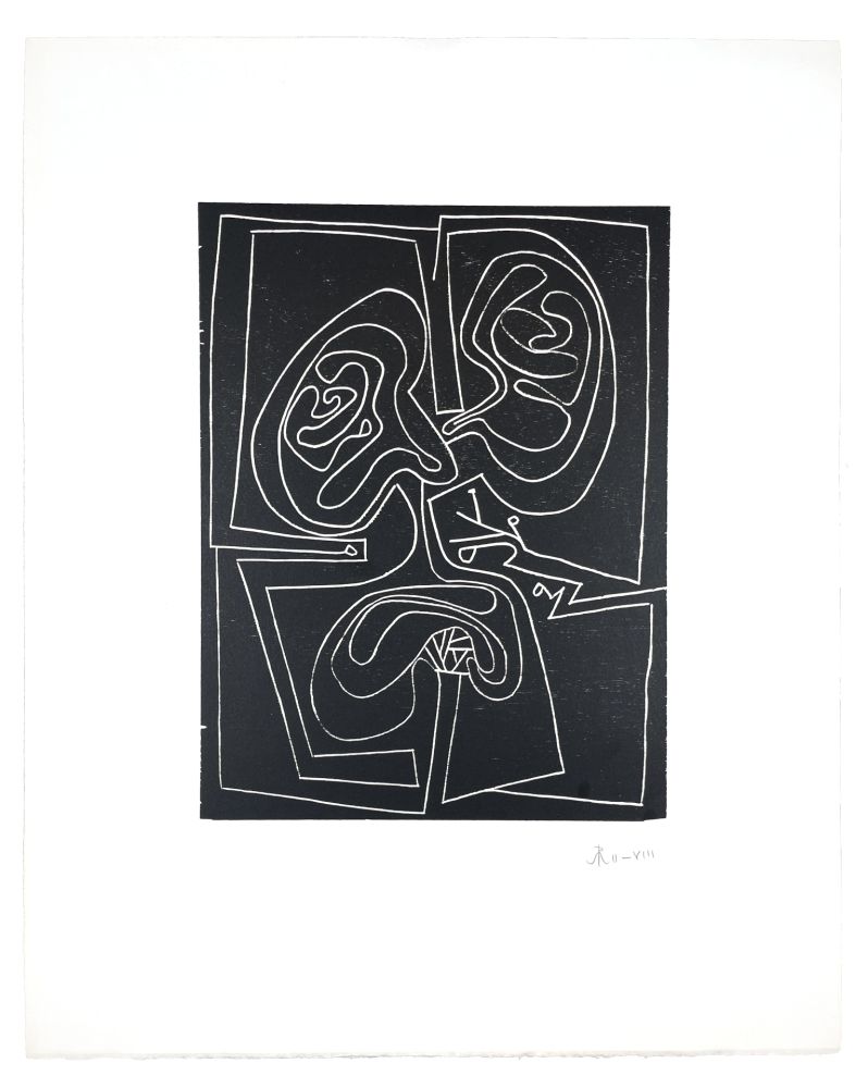 Incisione Su Legno Müller - VISAGE VI