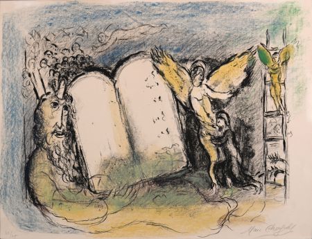 Litografia Chagall - Vision de Moïse, 1968