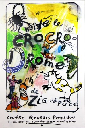 Manifesti De Saint Phalle - Visitez Le Crocrodome  De Zig et Puce