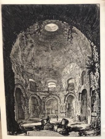 Acquaforte Piranesi - Vista interior del templo della Tose
