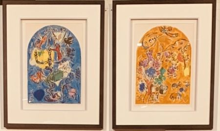 Litografia Chagall - Vitraux Dan et Joseph