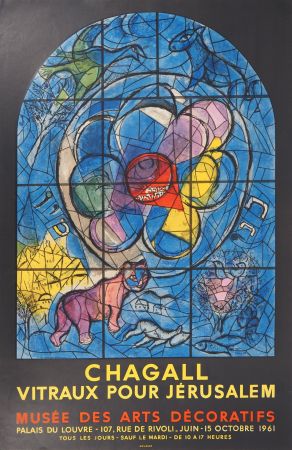 Libro Illustrato Chagall - Vitraux de Jérusalem, Tribu de Benjamin