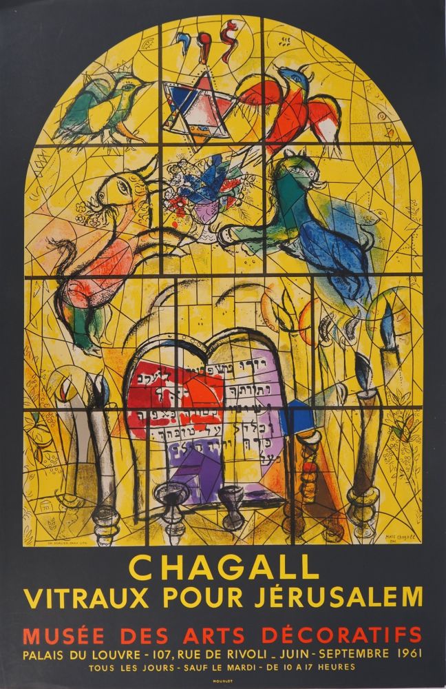 Libro Illustrato Chagall - Vitraux de Jérusalem, Tribu de Lévi