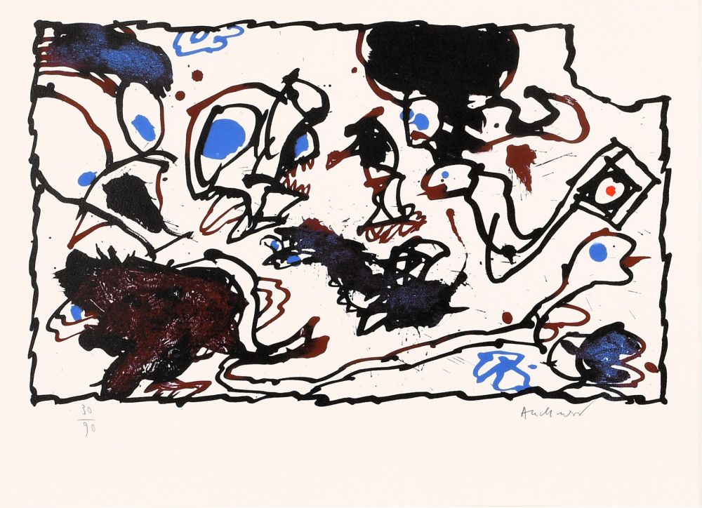 Litografia Alechinsky - Vivier