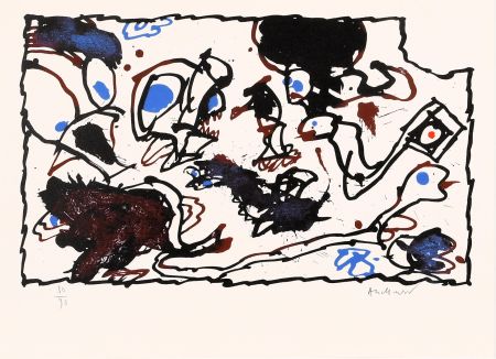 Litografia Alechinsky - Vivier