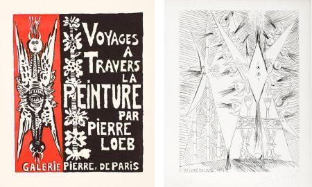 Acquaforte Lam - VOYAGE À TRAVERS LA PEINTURE. La première gravure de Wifredo Lam (numérotée et signée, 1946)