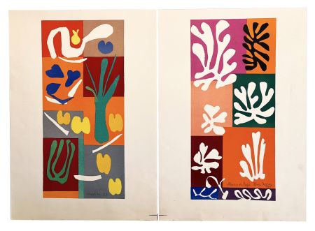 Litografia Matisse - VÉGÉTAUX + FLEURS DE NEIGE (de Verve 35/36. 1958)