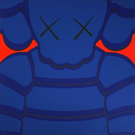 Serigrafia Kaws - What Party - Blue