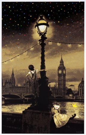 Serigrafia Roamcouch - When you wish upon a star - London (sepia edition)