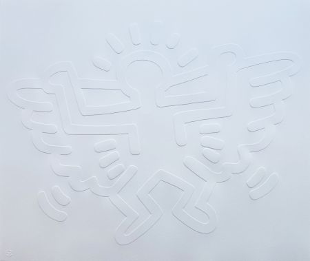 Serigrafia Haring - White Icons (C) - Winged Angel
