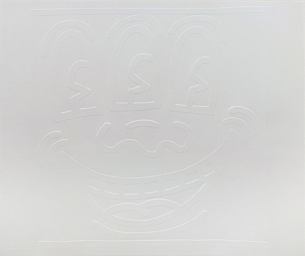 Serigrafia Haring - White Icons (E) - Three Eyed Man