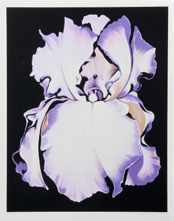 Serigrafia Nesbitt - White Iris on Black