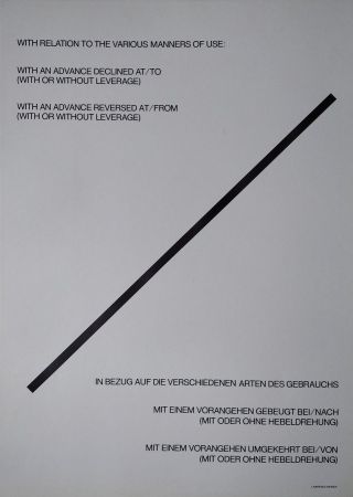 Litografia Weiner - „With relation to the various manners of use: with an advance declined at/to (with or without leverage). With an advance reversed at/from (with or without leverage)