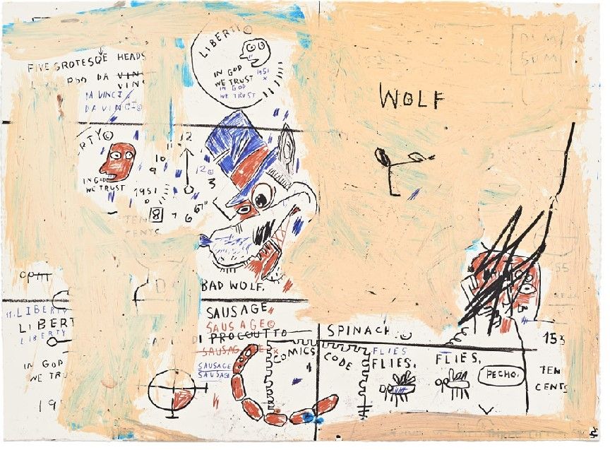 Serigrafia Basquiat - Wolf Sausage